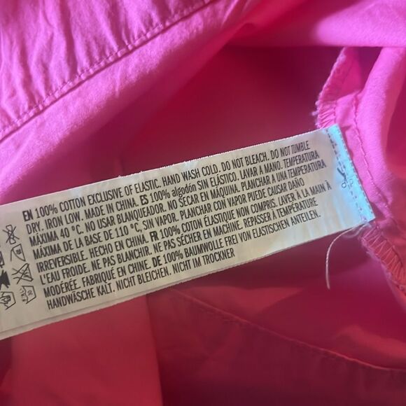 English Factory Pink Ruffled Sleeve Poplin Blouse, size M - Picture 9 of 9